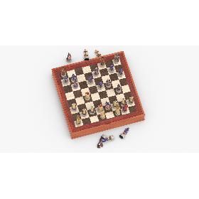 Chess Board Set 01 Pose 04 3D model